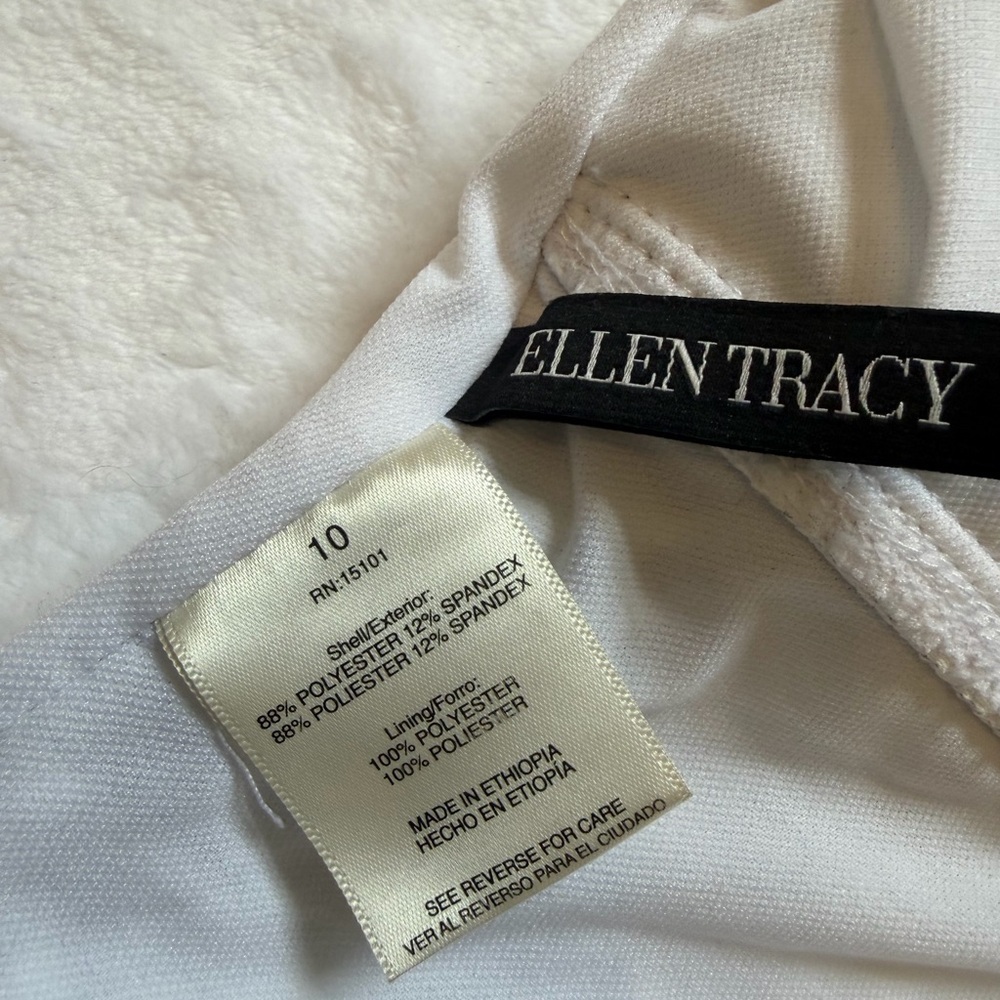 Ellen Tracy White Textured Garment - Picture 8 of 10